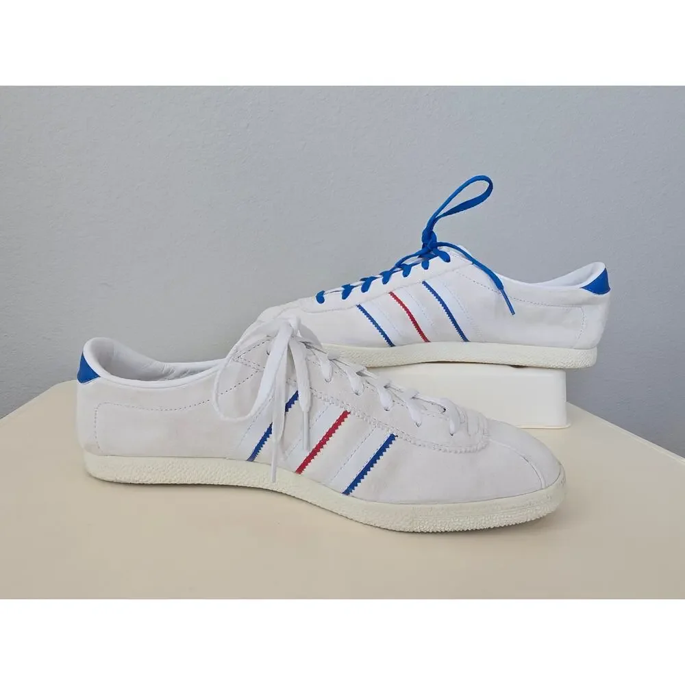 Adidas Rotterdam 00 IH4776 White Blue Red Suede Shoes Men 9.5 Retro European